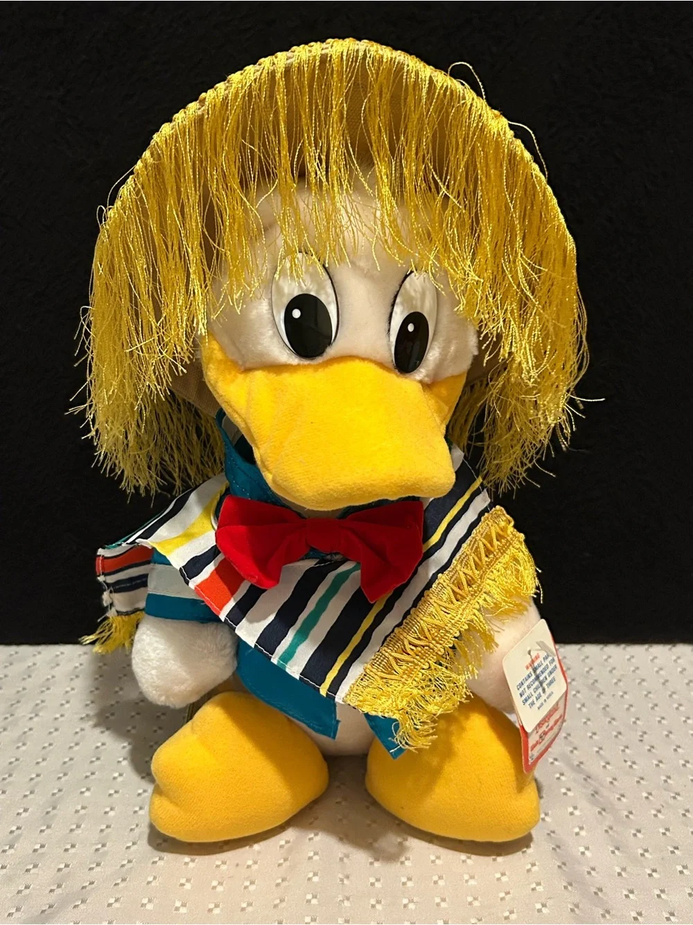 Vintage Disneyland Three Caballeros Donald Duck Plush 16 Mexico Disney